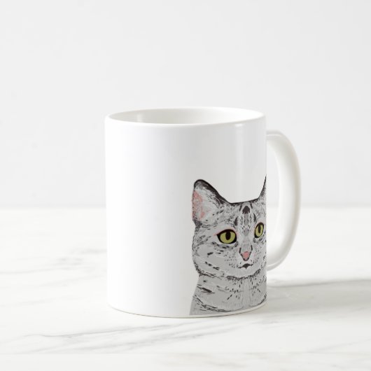 Mok van grijze katten - schattige mok van katten (Voorkant rechts)