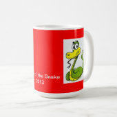 Mok van groene en gele slangen (Voorkant rechts)
