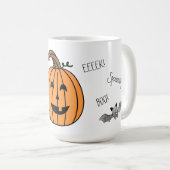 Mok van Halloween Bat en Pumpkin Coffee (Voorkant rechts)