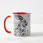 Mok van het Engelse Spot Bunny Rabbit Design door  (Links)