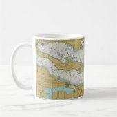 Mok van het grote reisblad Michigan Nautical Chart (Links)