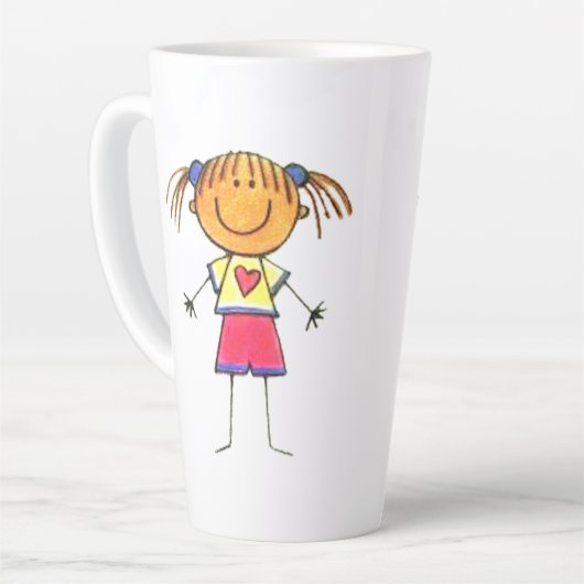 Mok van het kunstwerk van uw kind (Linkerhoek)