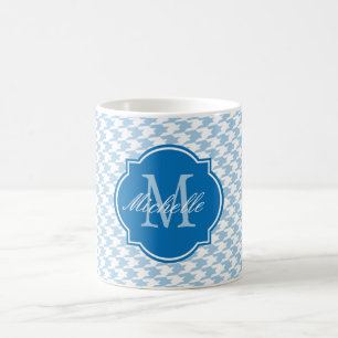 Mok van het monogram platzure Blue Houndstooth