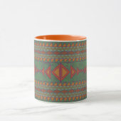 Mok van het Southwest Sagebrush Green Geometric De (Midden)