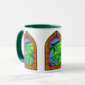 Mok van het venster Glas in lood dragon (Voorkant links)