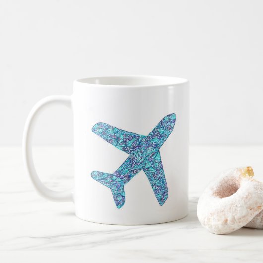 mok van het vliegtuig "Pilot in progress" (Met donut)