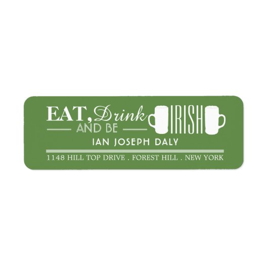 Mok van Irish Beer St Patrick's Day Etiket (Voorkant)