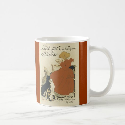 Mok van katten en meisjes (Franse koffie) (Rechts)
