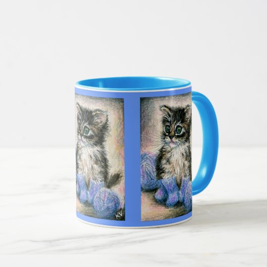 Mok van kattenbreikitten (Voorkant rechts)