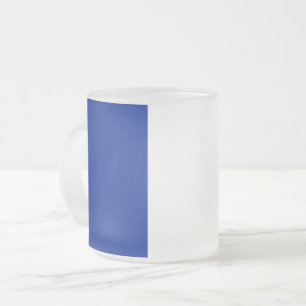 Mok van klein glas, voorgekookt, met Franse vlag