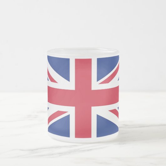 Mok van klein glas, voorgekookt, met vlag van het  (Center)