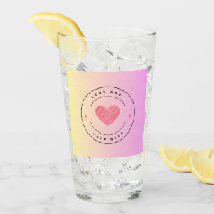 Mok van liefde en geluk glas