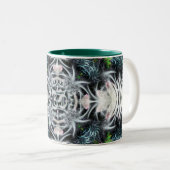 Mok van magische aluminium fractale kunst (Voorkant rechts)