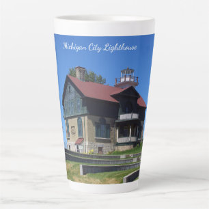 Mok van Michigan City Lighthouse latte