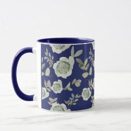 Mok van Navy Blue Floral