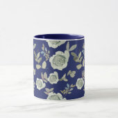Mok van Navy Blue Floral (Midden)