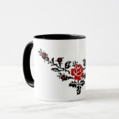 Mok van Oekraïnse Vyshyvanka Red Rose Embroidery (Voorkant links)