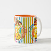 Mok van Oranje stripe Giraffe (Voorkant rechts)