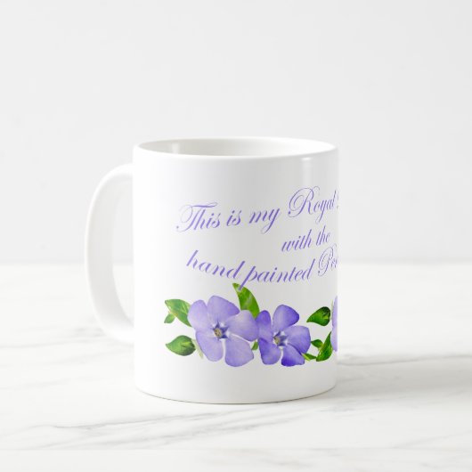 Mok van periwinkle-koffie (Voorkant links)