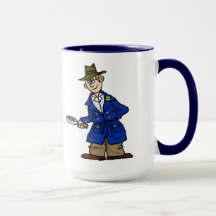 Mok van politieagent of privé-oogkoffie