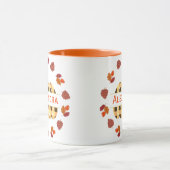 Mok van pompoen en valbladeren (Midden)