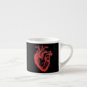 Mok van Red & Black Anatomical Heart Espresso