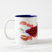 Mok van Red & Navy Lobster & Minnows 11oz (Links)