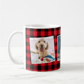Mok van Red Pset Pattern Photo Collage Monogram (Links)