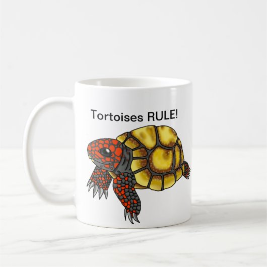 Mok van rode tortoise met Cherry-Head (Links)
