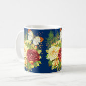 Mok van roos en vlinderkoffie (Voorkant links)