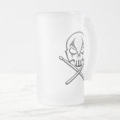 Mok van rots en rolbeer zware metalen trommelglas (Voorkant rechts)