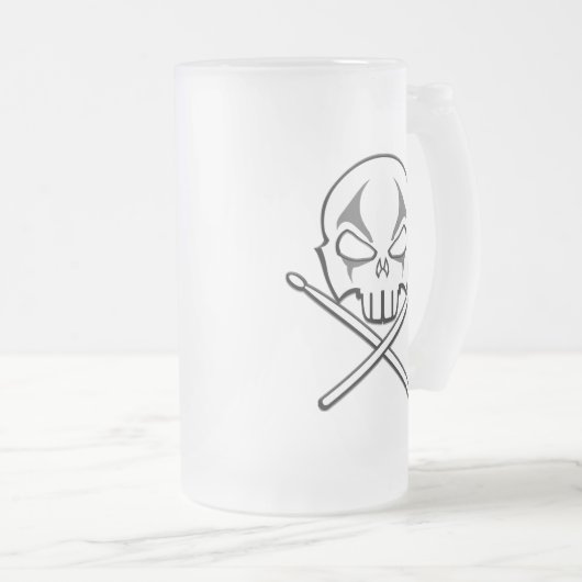 Mok van rots en rolbeer zware metalen trommelglas (Voorkant rechts)