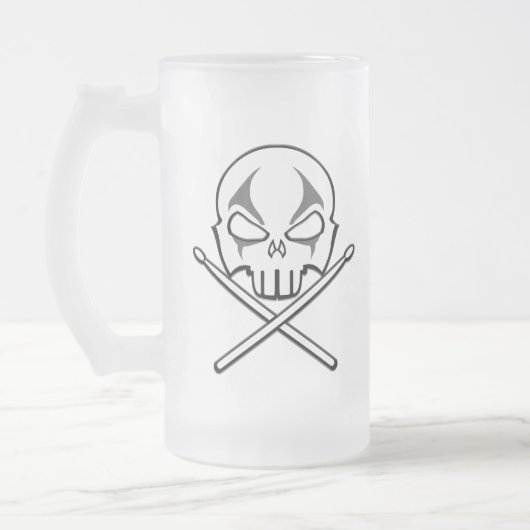 Mok van rots en rolbeer zware metalen trommelglas (Links)