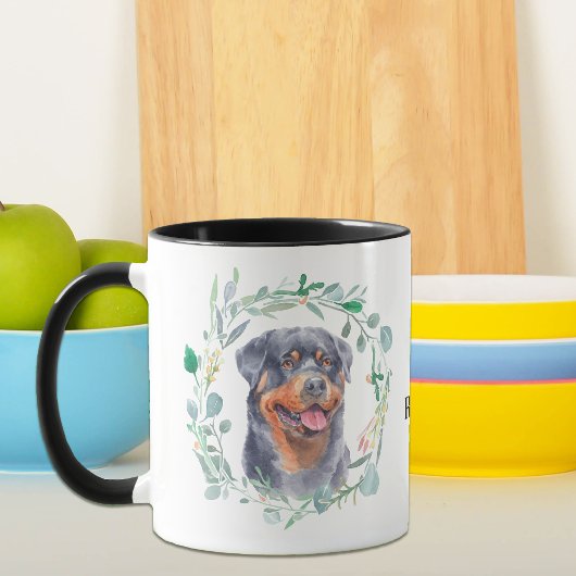 Mok van rottie met koffie