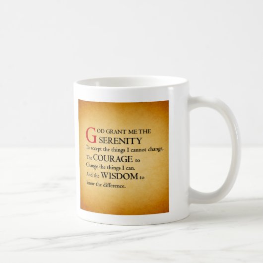 Mok van Serenity Prayer Coffee (Rechts)