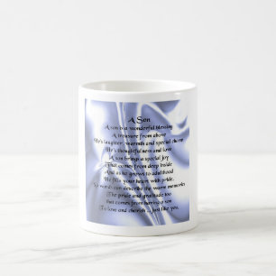 Mok van Son Poem - blauw ontwerp