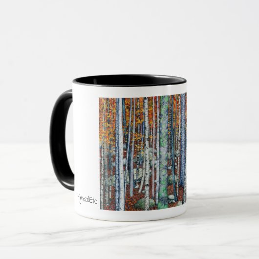 Mok van teken en steen (Voorkant links)