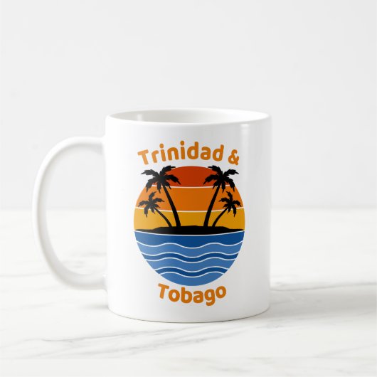 Mok van Trinidad en Tobago Retro Sunset Coffee (Links)