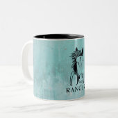  Mok van Turquoise Patina Artistic Horse (Voorkant links)