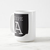 Mok van type A-persoonlijkheid (Voorkant links)