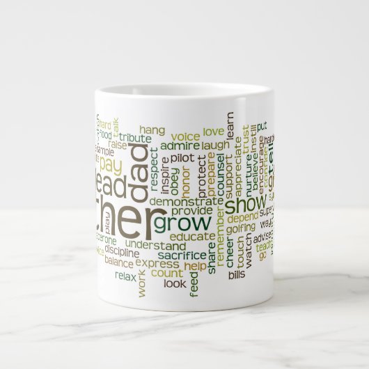 Mok van Vader Word Cloud (Voorkant)
