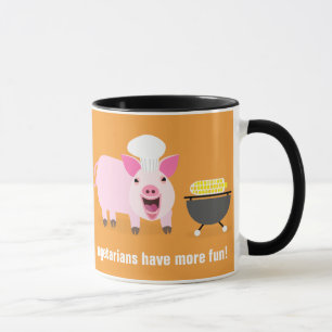 Mok van vegetarische varkens