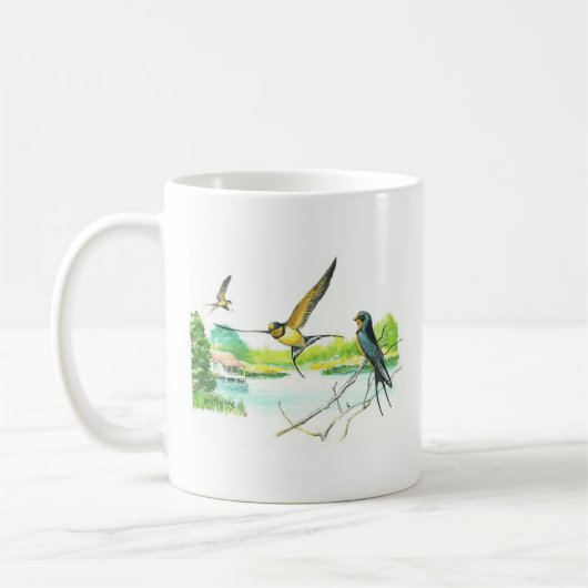 Mok van vogels - Barn Swallow (Links)