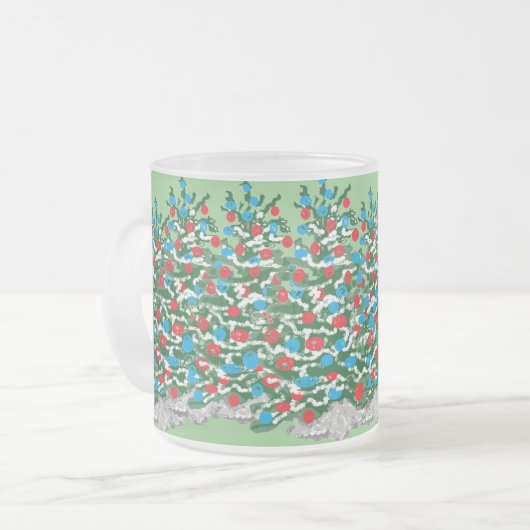 Mok van voorglas: kerstmis (Voorkant links)