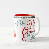 Mok van warme chocolade en luierige Sokken (Voorkant rechts)