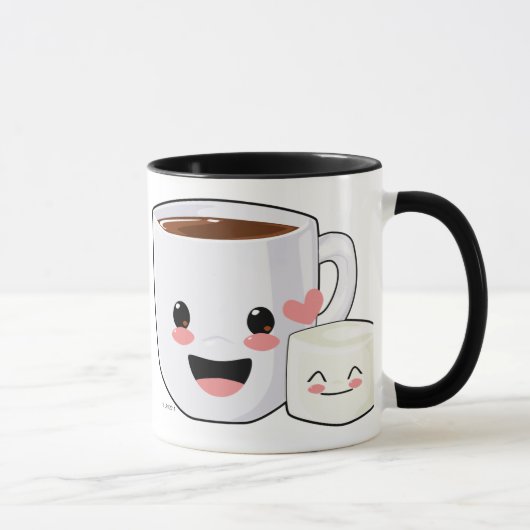 Mok van warme chocolade en moerasmanden (Rechts)