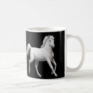 Mok van witte Arabische paarden