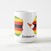 Mok van Zimbabwe met vlag en kaart (Center)