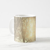 Mok van zon- en boomkoffie (Voorkant links)