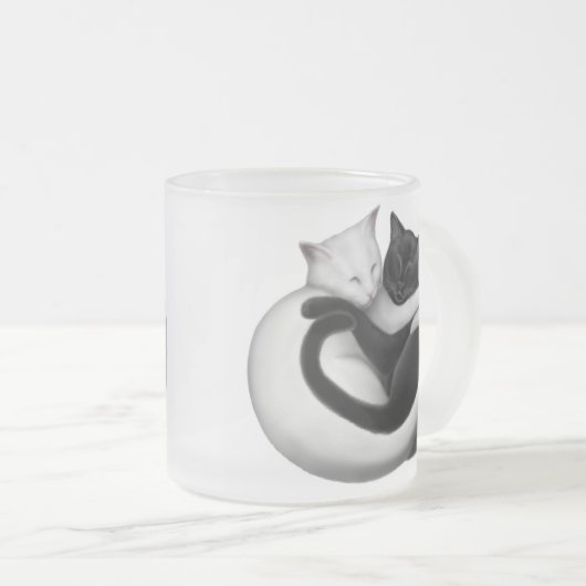 Mok van zwarte en witte katten (Voorkant rechts)